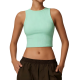 Mint Green Sleeveless Crop Tank Top